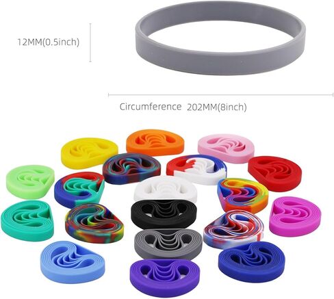 Soft Rubber Bracelets, Solid Single Color Blank Silicone-Wristbands,6 pcs/Pack for Men and Women… in Saudi Arabia