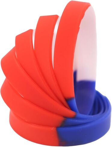 Soft Rubber Bracelets, Solid Single Color Blank Silicone-Wristbands,6 pcs/Pack for Men and Women… in Saudi Arabia