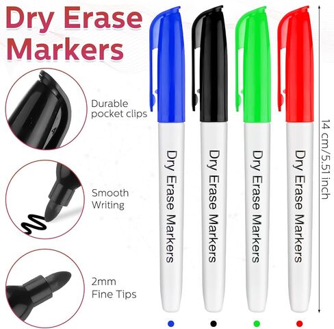 100 جهاز كمبيوتر شخصى من علامات المسح الجاف السائبة ذات الرأس الرفيع علامات المسح الجاف مع 4 محايات مغناطيسية علامات السبورة البيضاء علامات المسح الرطب منخفضة الرائحة مجموعة أقلام تحديد السبورة البيضاء اللوازم المدرسية المكتبية in Kuwait