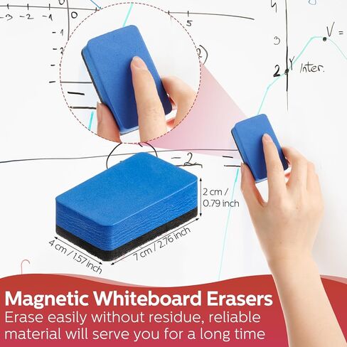 100 جهاز كمبيوتر شخصى من علامات المسح الجاف السائبة ذات الرأس الرفيع علامات المسح الجاف مع 4 محايات مغناطيسية علامات السبورة البيضاء علامات المسح الرطب منخفضة الرائحة مجموعة أقلام تحديد السبورة البيضاء اللوازم المدرسية المكتبية in Kuwait