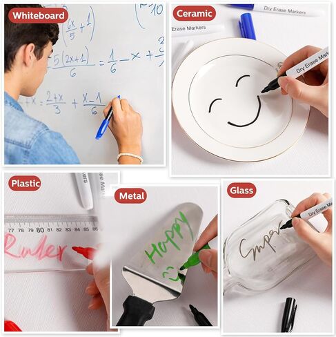 100 جهاز كمبيوتر شخصى من علامات المسح الجاف السائبة ذات الرأس الرفيع علامات المسح الجاف مع 4 محايات مغناطيسية علامات السبورة البيضاء علامات المسح الرطب منخفضة الرائحة مجموعة أقلام تحديد السبورة البيضاء اللوازم المدرسية المكتبية in Kuwait