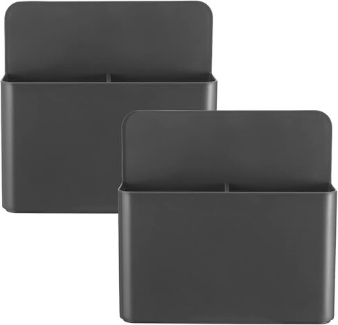 2-Pack Black Strong Magnetic Marker Holder/Dry Erase Pen Holder - Storage for Dry Erase Marker, Eraser, Bottle Opener, Remote Controls, Notes - Ideal for Magnetic Board, Fridge Door, and Locker in Saudi Arabia