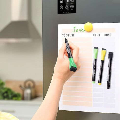 12 قطعة من أقلام التحديد المغناطيسية للمسح الجاف ذات رأس رفيع، أقلام تحديد بيضاء رفيعة للمسح الجاف، علامات مسح جافة ذات نقاط دقيقة مع غطاء ممحاة للأطفال والمعلم والمدرسة (12 لونًا) in Kuwait