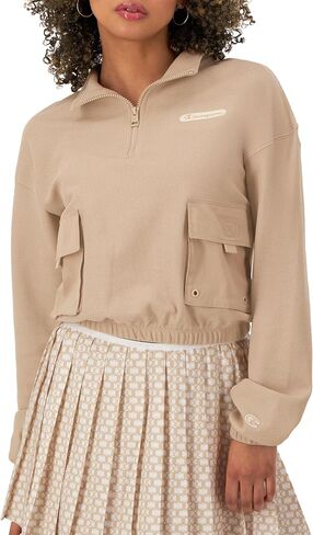 Champion Women's Jacket, Campus, Pique 1/4 Zip Pullover, Jacket With Pockets for Women in Saudi Arabia