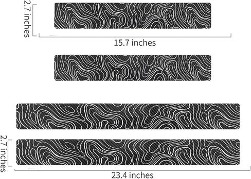 Set of 4 Adventure Awaits Carbon Fiber Car Door Sill Protectors - Decorative Entry Guard Scratch Pad Film for Auto, Truck, SUV Front/Rear Doors (Adventure Awaits) in Saudi Arabia