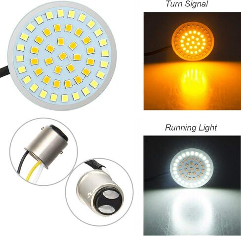 CICMOD 2 "1157 الجبهة LED بدوره إشارات 1156 الخلفية الأحمر تشغيل أضواء الفرامل رصاصة نمط الدخان غطاء للعدسات ل هارلي in Kuwait