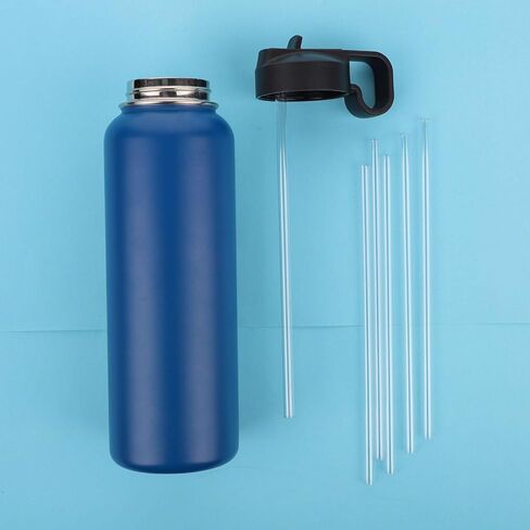 6 قطع من المصاصات البديلة للقارورة الحرارية 40 أونصة، شفاطات بديلة للأكواب قابلة لإعادة الاستخدام، ملحقات شرب لزجاجة المياه، أجزاء بديلة متوافقة مع زجاجة المياه الحرارية 40 أونصة in Kuwait