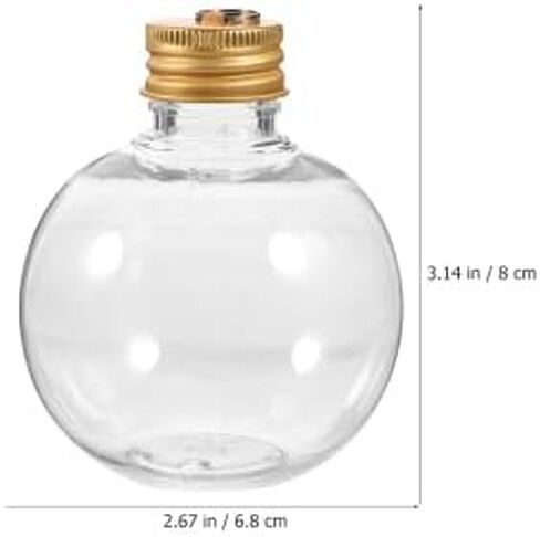 10pcs Christmas Spherical Bottle Portable Milk Bottles Party Juice Bottles Creative Plastic Bottles Drink Container Clear Beverage Bottles Water Bottles Coffee Bottles in Saudi Arabia