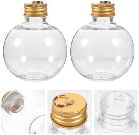 10pcs Christmas Spherical Bottle Portable Milk Bottles Party Juice Bottles Creative Plastic Bottles Drink Container Clear Beverage Bottles Water Bottles Coffee Bottles in Saudi Arabia