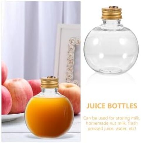 10pcs Christmas Spherical Bottle Portable Milk Bottles Party Juice Bottles Creative Plastic Bottles Drink Container Clear Beverage Bottles Water Bottles Coffee Bottles in Saudi Arabia