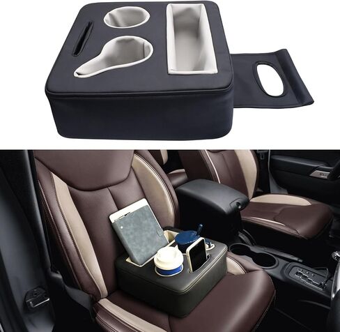 Car Seat Organizer with 4 Packet Car Back Seat Organizer Back Seat Cup Holders Skid Resistant Backing.Hold 40OZ Water Bottle and items for any Car, RV, Camping Site or Couch|Easy to Install||Not Move| in Kuwait