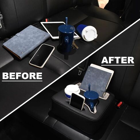 Car Seat Organizer with 4 Packet Car Back Seat Organizer Back Seat Cup Holders Skid Resistant Backing.Hold 40OZ Water Bottle and items for any Car, RV, Camping Site or Couch|Easy to Install||Not Move| in Kuwait