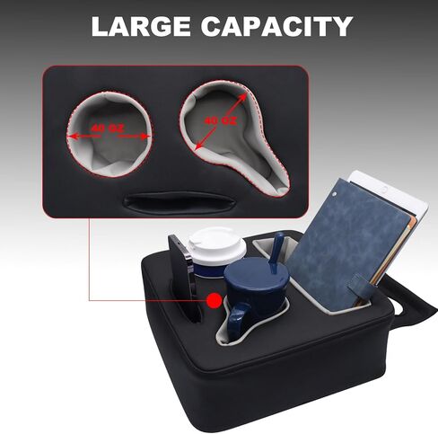Car Seat Organizer with 4 Packet Car Back Seat Organizer Back Seat Cup Holders Skid Resistant Backing.Hold 40OZ Water Bottle and items for any Car, RV, Camping Site or Couch|Easy to Install||Not Move| in Kuwait