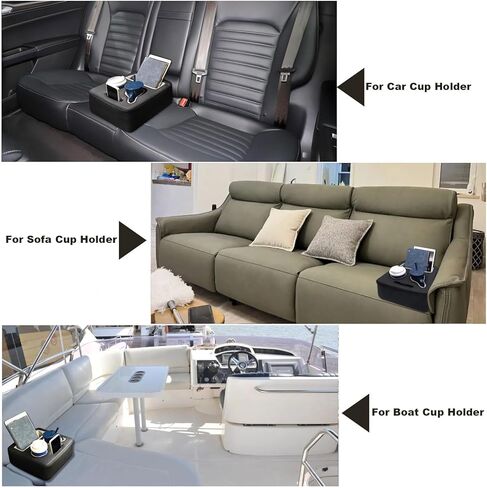 Car Seat Organizer with 4 Packet Car Back Seat Organizer Back Seat Cup Holders Skid Resistant Backing.Hold 40OZ Water Bottle and items for any Car, RV, Camping Site or Couch|Easy to Install||Not Move| in Kuwait