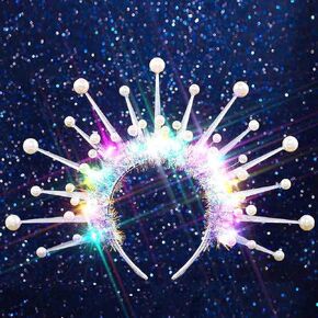 Zoestar Light Up Headband Led Rave Festival Hair Accessories for Women