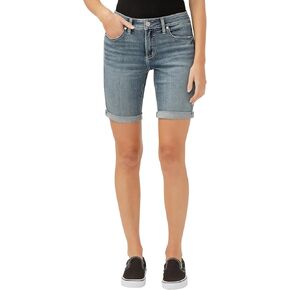 Silver Jeans Co. Women's Elyse Mid Rise Comfort Fit Bermuda Short