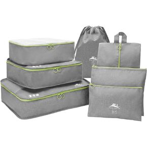 7 Set Packing Cubes for Suitcases Travel Luggage Packing Organizers,Travel Essentials Luggage Organizer Accessories Toiletry Bag Shoe Bag Laundry bag