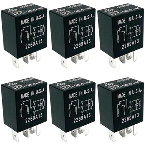 6-Pack 8T2T-14B192-BA Relay 12VDC 5-Pin 30A Compatible with Some Ford Vehicles
