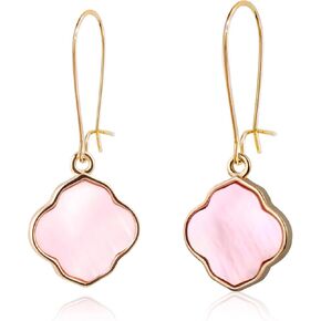 Earrings for Women14K Gold Drops Dangle Pendant Natural Stone Natural shell of Pearl Earrings Handmade Premium Quality Jewelry are the Gift for Mom,Wife and Girlfriend