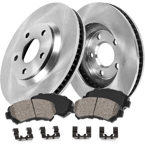 Callahan Brake Parts Front Brake Kit For Toyota Highlander 2020-2022 [Model Specific] Replacement Brake Rotors with Ceramic Brake Pads