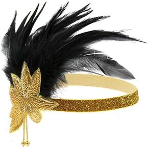 1920s Flapper Headband Roaring 20s Great Gatsby Headpiece for Women headpieces Headband