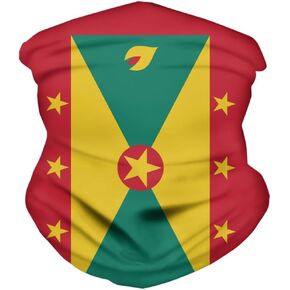 Grenada Flag Neck Gaiter - Multifunctional Face Covering, Bandana, Scarf, Headwear for Outdoor Sports and Activities