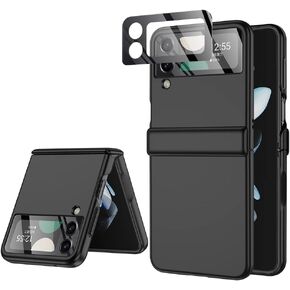 for Samsung Galaxy Z-Flip-5 Case: [Full Cover Hinge Protection] Slim Phone Case for Women and Men with Screen Protector Volume Key Protection Wireless Charging for Galaxy Z Flip 5 5G(2023)