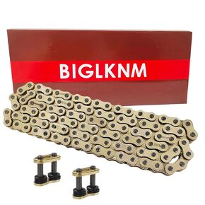 428 X-Ring Chain 106 Links with Connecting Master Link; Heavy Duty Drive Chain for Motorcycle ATV Bicycle Go Kart-Gold