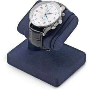 Single Watch Stand Display with Microfiber Lining - Compact Watch Holder for Jewelry Stores, Exhibits, or Home Decor(Blue)