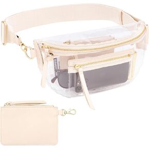 Clear Fanny Pack for Women - حقيبة واضحة من أحداث الاستاد مع حقيبة الخصوصية - حقيبة رهبة خفيفة الوزن مع حزام قابل للتعديل - أكياس حزام محمولة معتمدة من الملعب للأحداث