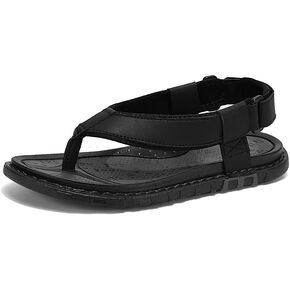 Mens Sandals Beach Flip Flop Comfort Casual Thong Hiking Water Soprt Leather Athletic Slipper