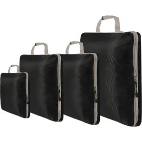 Packing Cubes for Travel, 4 Set Compression Packing Organizers for Suitcases Carry on Luggage
