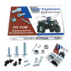 200PCS ATV Bolts Kit, Fairing bodywork Plastics Bolts Kit Fit for Polaris Xpedition 325/425 00-02, Xplorer 300 96-98/400 96-02/500 97-00, Xpress 300 96-99/400 96-97