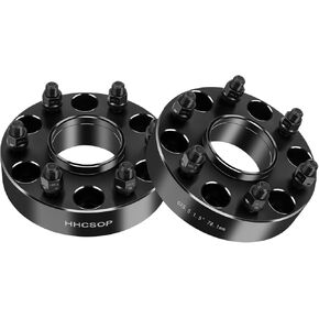 HHCSOP 6x5.5 Wheel Spacers for Chevy GMC, 1.5" 6x139.7mm Wheel Adapters 78.1mm Bore 14x1.5 Studs for Silverado Tahoe Avalanche Suburban Express Sierra Yukon Savana Escalade