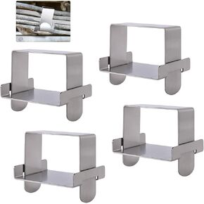 4 Pcs Stainless Steel 1-3/4" Wide Leaf Spring Clamp Kit, Leaf Spring Bend Repair Clip, Lock Leaf Spring Together for Vehicles Stabilizing Control.
