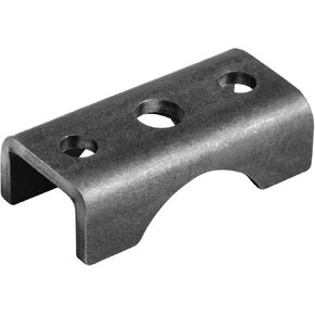 4 Pack Trailer Axle Spring Perch Seats for 2-3/8" OD Round Tube, Steel U Saddle Bracket Leaf Spring Hanger, 7/32" Thick