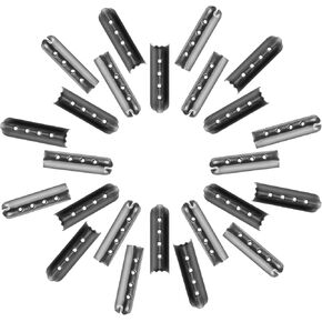 24pcs Aglets for Shoelaces, Shoe Lace Ends Tips, Metal Paracord End Caps, Aglet Replacement Tips for DIY Repair Sneaker Shoelaces, Hoodies, Pants String