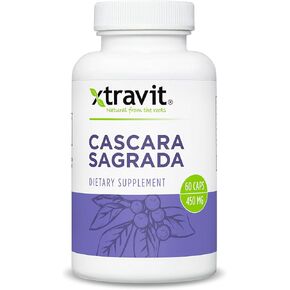 Cascara Sagrada Supplement – Fast Acting Natural Herbal Laxative Supplements for Men & Women - Ease Constipation & Promote Regularity - Gentle, Vegan, Non-GMO, Gluten-Free, 450mg, 60 Capsules