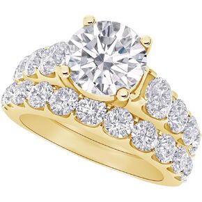 1-8 Carat (ctw) White Gold Round Cut LAB GROWN Diamond Wedding Bridal Set (Color H-I Clarity VS1-VS2)