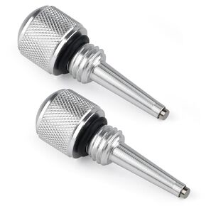 2Pcs Replacement for 55201 Magnetic Oil Dipstick for Inverter Generator with O Ring,Aluminum Generator Magnetic Oil Dipstick Compatible with Wen/Predator/Yamaha M18 x 2.5(Silver)