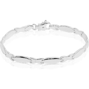 LeCalla Handmade Sterling Silver Mens Bracelets | Solid Italian 925 Chain Bracelets | Classic Designs Chain Bracelets for Men | Men's Silver Bracelet Gift for Dad, Boyfriend, Son