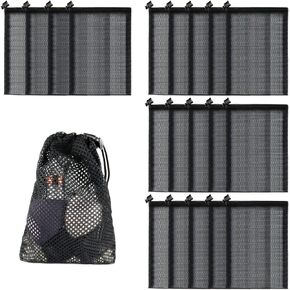 20 Pcs Black Mesh Drawstring Bag Laundry Mesh Bags with Drawstring for Sports Travel Outdoor - 20 * 30cm/7.87x11.81inch