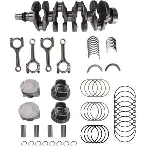 G4FJ 1.6L Engine Crankshaft Piston Connecting Rod Kit Bearings Kit Compatible with Hyundai Accent Verna ElantraTucson Kia Forte Optima Sonata Veloster 1.6L 2011-2022, Replace 231102B710, 235102B700