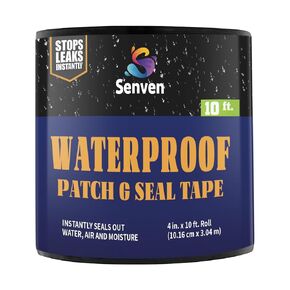 Waterproof Patch Seal Tape, Fast Repair and Restore Roof Joints and Tears, Metal, Tiles, Wood, Fiberglass, Deck Seam Joist Leak Sealant for Roof Window Gutter Repair Outdoors