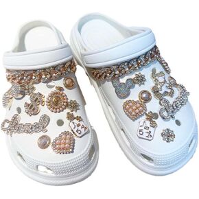 سحر أحذية NT-Ling 22 PCS Crystal Bling Shoe Charms Rhinestone Flower Designer Decoration Shoes Shoes Shoes Farmly Formance Bithities Withities Hellows and Homes and Decorations