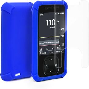 Compatible with Dexcom G7 Receiver, Silicone Case & TPU Film Kit, Full Protection Set with Protective Cover & HD Screen Protector for Dexcom G7, Anti-Fingerprint, Easy Installation