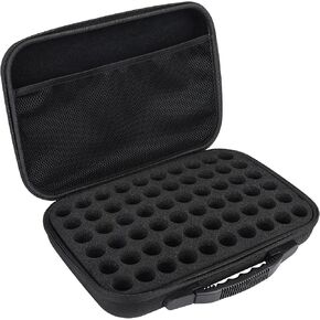 60 Slots Insulin Vial Protector Case, Black Fridge Vial Holder Protective Storage Case Insulin Storage Box Holder for Travel Protector Fit Standard 10ml Vials