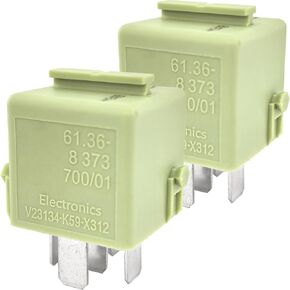 2-Pack V23134-K59-X312 Relay – 40A 12VDC 5-Pin SPDT Automotive Relay – Compatible with BMW 3 Series, 5 Series, X5 – Fixes Fuel Pump & Cooling Fan Failures