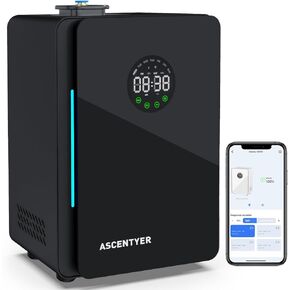 HVAC Scent Diffuser with Cold Air Technology,Hotel Collection Diffuser Machine,Scent Air Machine for Home,Waterless Aromatherapy Diffuser Coverage 3000 Sq. Ft,Commercial Diffuser for Large Room(Black)