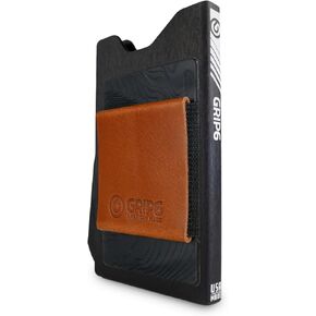 GRIP6 Wallet for Men and Women: Sleek, Durable, Slim Minimalistic Wallet with RFID-Blocking Technology, Made in the USA, Aluminum Body, Leather Jacket Option for Cards and Cash